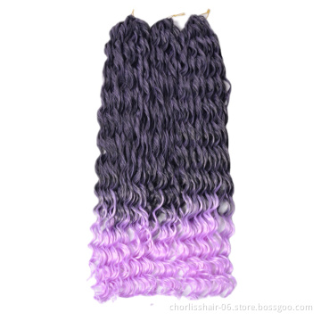 Fashionable Silky Long Thin French Curl Hair Extension Water Wave Twist Freetress Synthetic Hair For Braids Crochet Hair Bundles